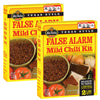 Wick Fowler's False Alarm Mild Chili Kit, Texas Style Chili Seasoning Mix with Individual Packs of Spices, 2.8oz Box (Pack of 2)