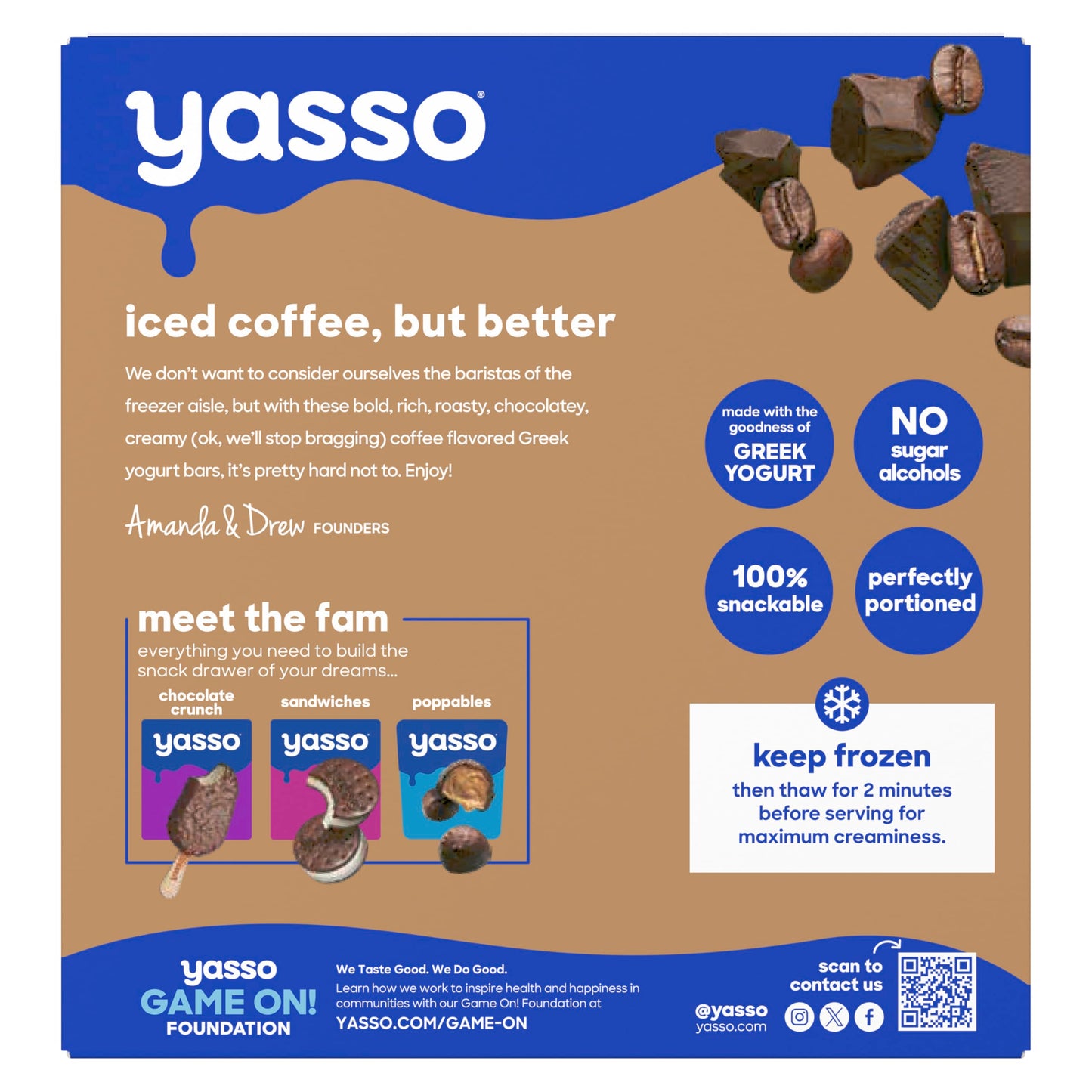 Yasso Frozen Greek Yogurt Bars Coffee Chocolate Chip Bars 4 Count for a ridiculously creamy frozen snack made with the goodness
