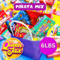 Pinata Candy Mix- Assorted Candy Variety Pack - 6 Lb - Bulk Candy Individually Wrapped - Piata Candy - Sour Candy, Bubble Gum, F