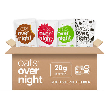 Oats Overnight High Protein Breakfast Shake Variety Pack - Gluten Free, Non-GMO, 24 Pack, 2.7 Ounce Each