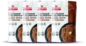 Tanawades Smart Food Instant Multigrain Thalipeeth Mix,(Buy 3 Get 1 Free) Ready to Cook, Home food with Hand picked Flavours, Pa