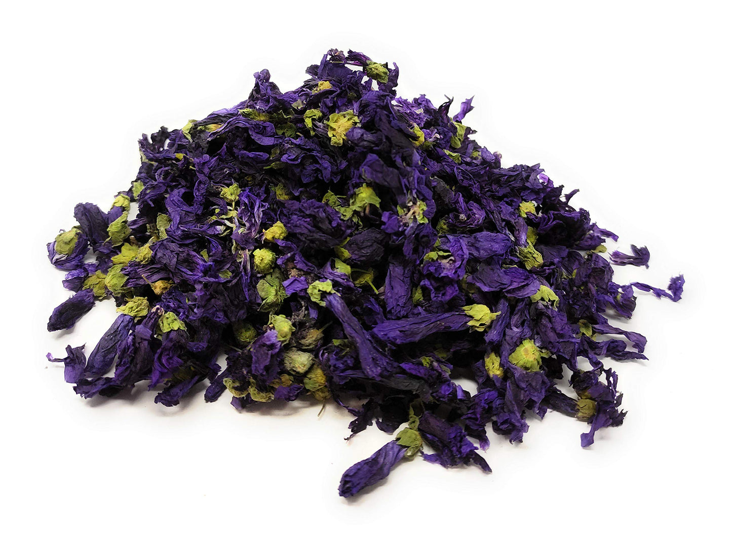 Dried Blue Mallow Flowers - 100% Natual Malva Sylvestris, Net Weight: 0.5Oz / 15G - Color-Changing Blue Herbal Tea