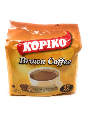 Kopiko Instant 3 In 1 Brown Coffee - 30 Packets/Bag (26.5 Oz Per Pack), Pack Of 2