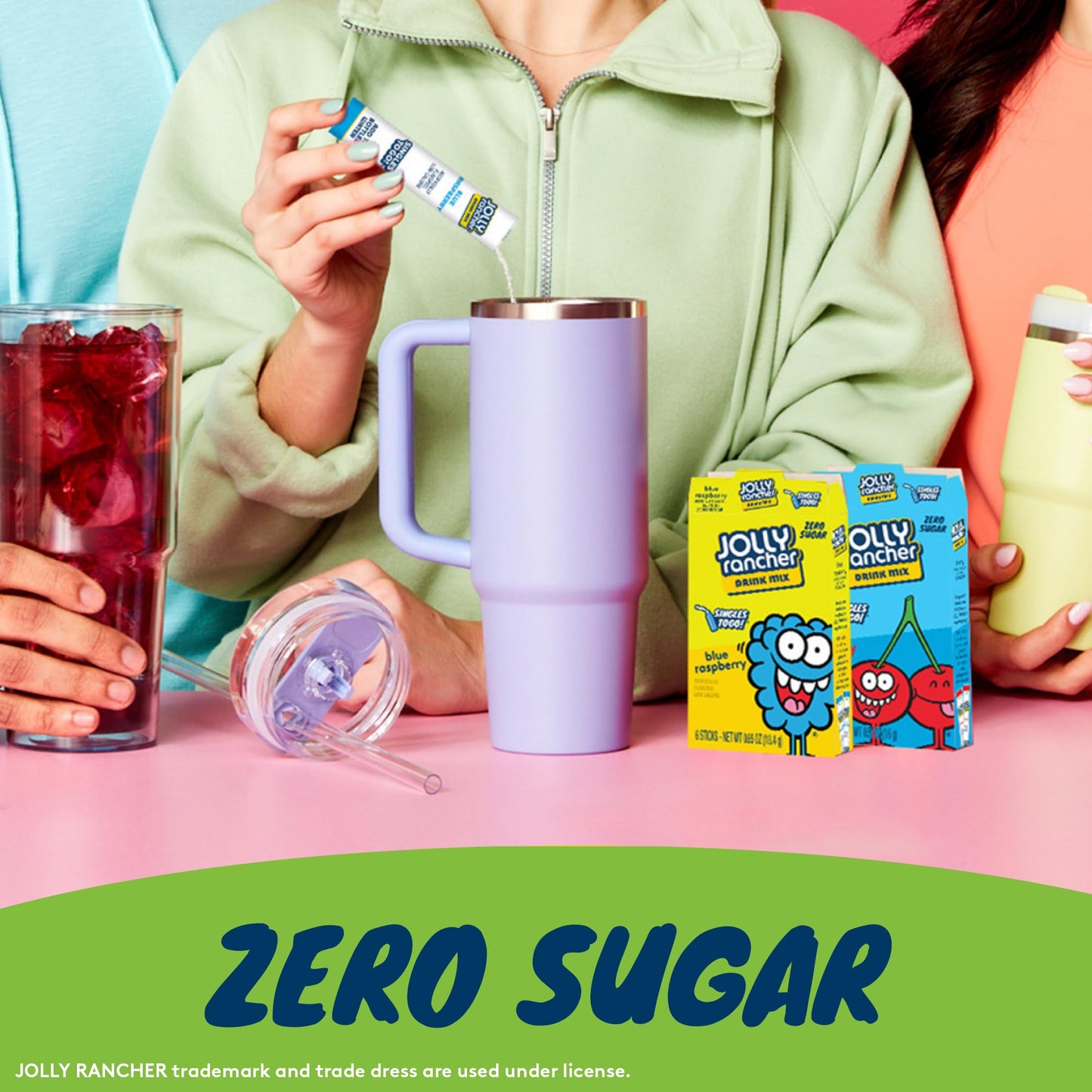 SINGLES TO GO! Jolly Rancher Watermelon Lemonade Drink Mix, 12 Boxes, 72 Packets, 0.5 Ounce Each
