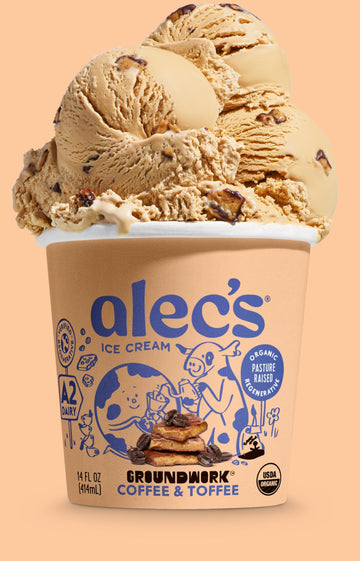 Alecs Coffee & Toffee Organic Ice Cream