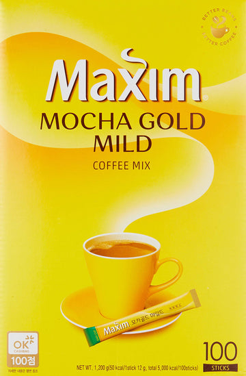 Maxim Mocha Gold Mild Coffee Mix 12G X 100Pc (2.64 Pound)