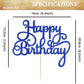 EONNCNT Happy Birthday Cake Topper - Royal Blue Glitter - 6.3x8.2 inches - Paper Decoration for Birthday and Anniversary Party