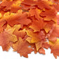 Weraru Edible Fall Leaves Cupcake Toppers, 90 Pcs, Gold Leaf Design, Red Paper Party Decorations