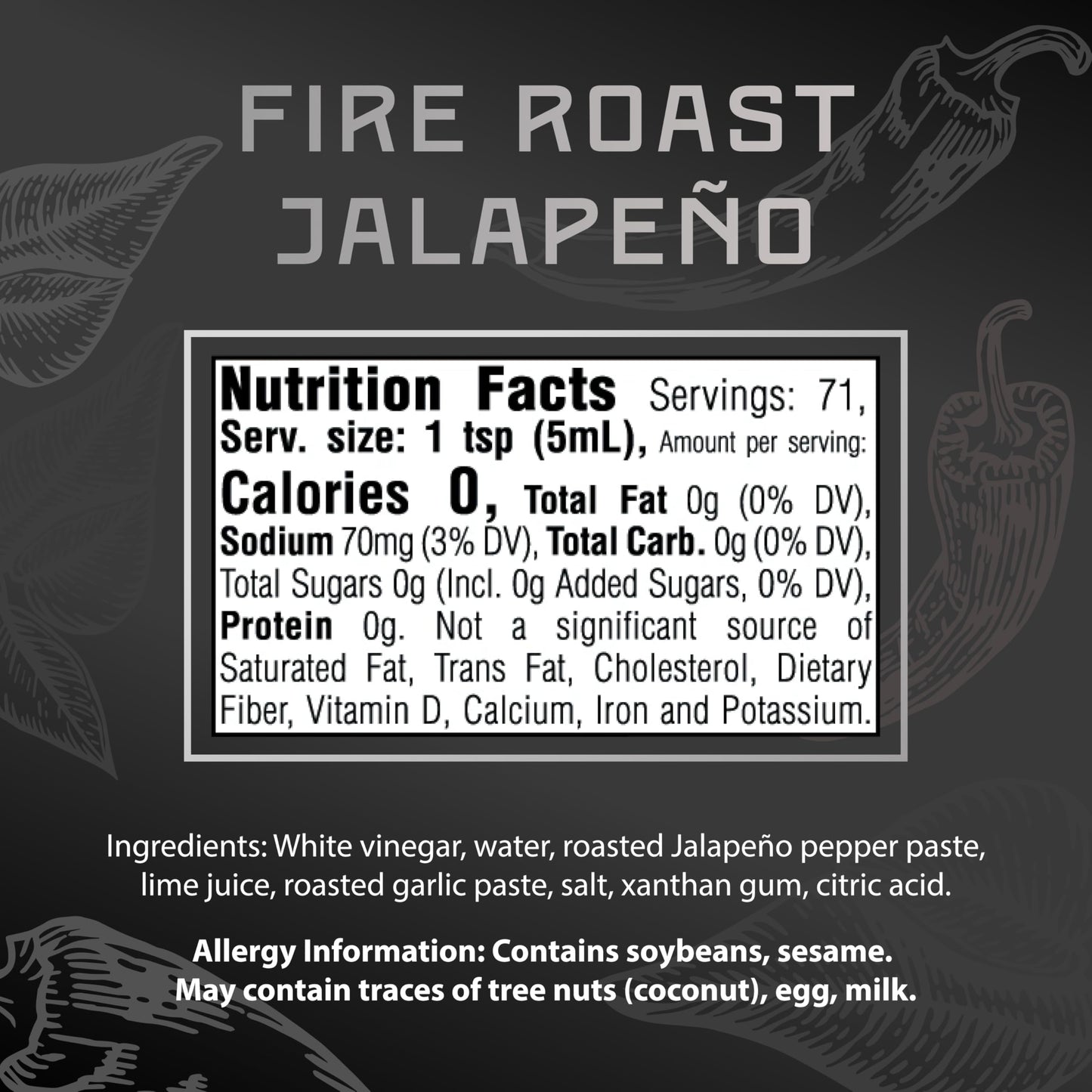 Melindas Fire Roasted Jalapeo Hot Sauce with Aromatic Garlic - Gourmet Green Pepper Sauce Perfect for Grilled Meats & Veggies  Tacos  Eggs & More - Mild Heat - Keto  Vegan  Non-GMO - 12oz