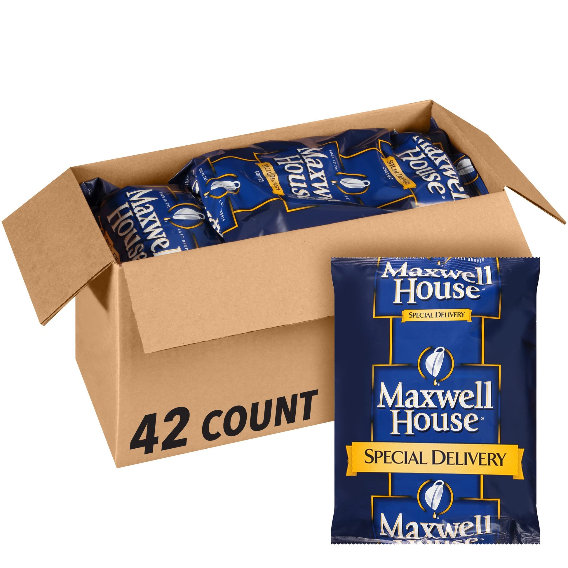 Maxwell House Special Delivery Medium Roast Ground Coffee (1.2 Oz Bags, Pack Of 42)