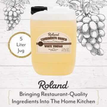 Roland Foods Condimento Bianco with Balsamic Vinegar, Pale Yellow, 5-Liter Jug, 169.07 Fl Oz - Ideal for Cooking & Dressing