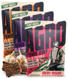 AGRO POWER Vegan Jerky, Variety Pack - Mouthwatering-Flavor Plant-Based Jerky with 40% Less Sodium - Meatless & Vegan Meat Jerky