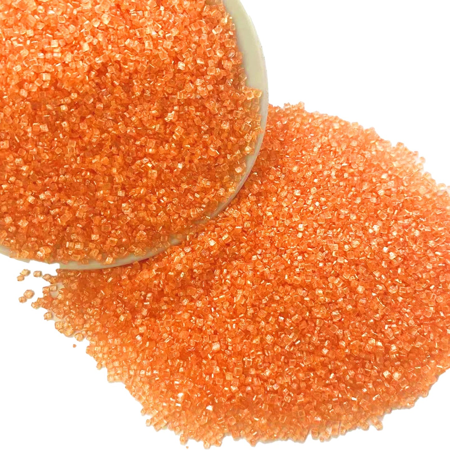 Sentovac Orange Sanding Sugar For Baking Edible Sparkling Sugar Sprinkles Coarse Sugar Crystals For Baking Topping Cake Cookie C