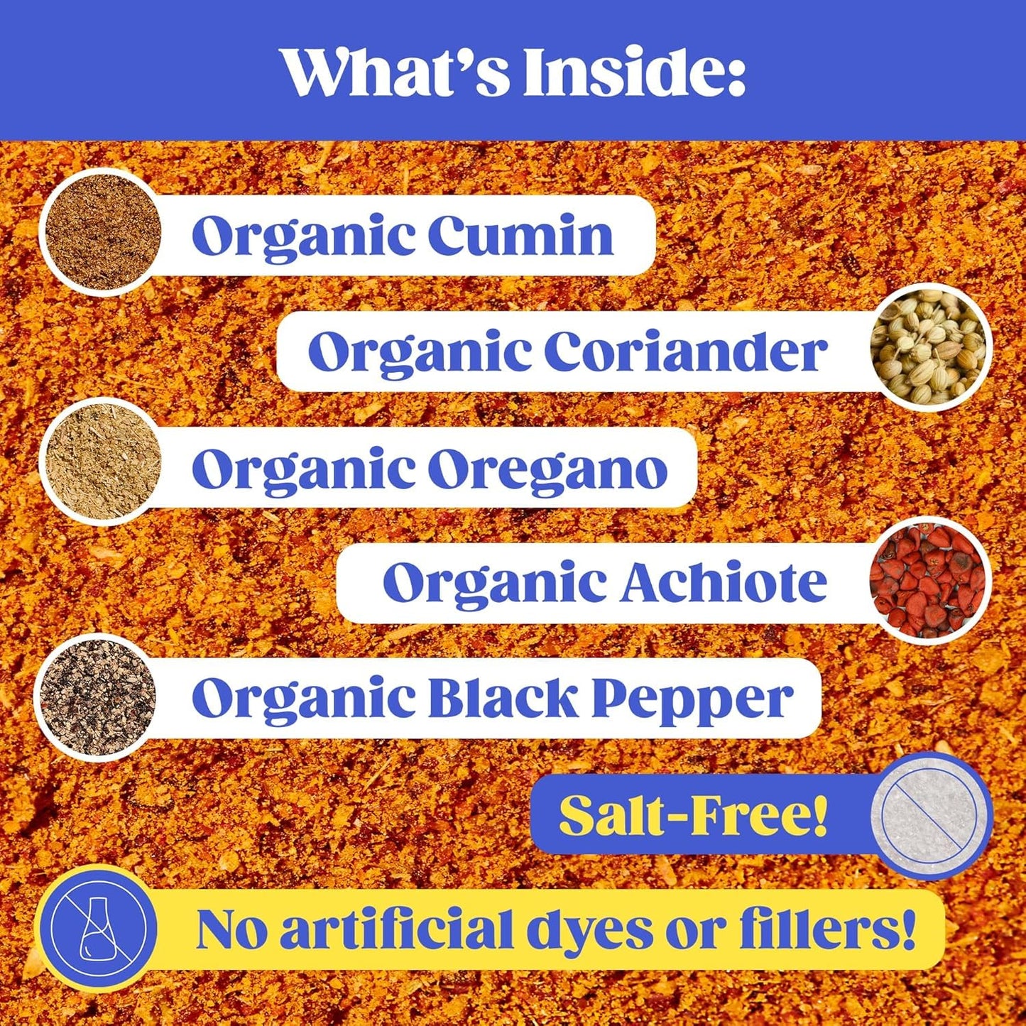 Loisa Seasoning, Usda Organic, Non-Gmo, No-Msg, No Preservatives, No Artificial Coloring, No Artificial Flavors, 2.9Oz (Salt-Fre