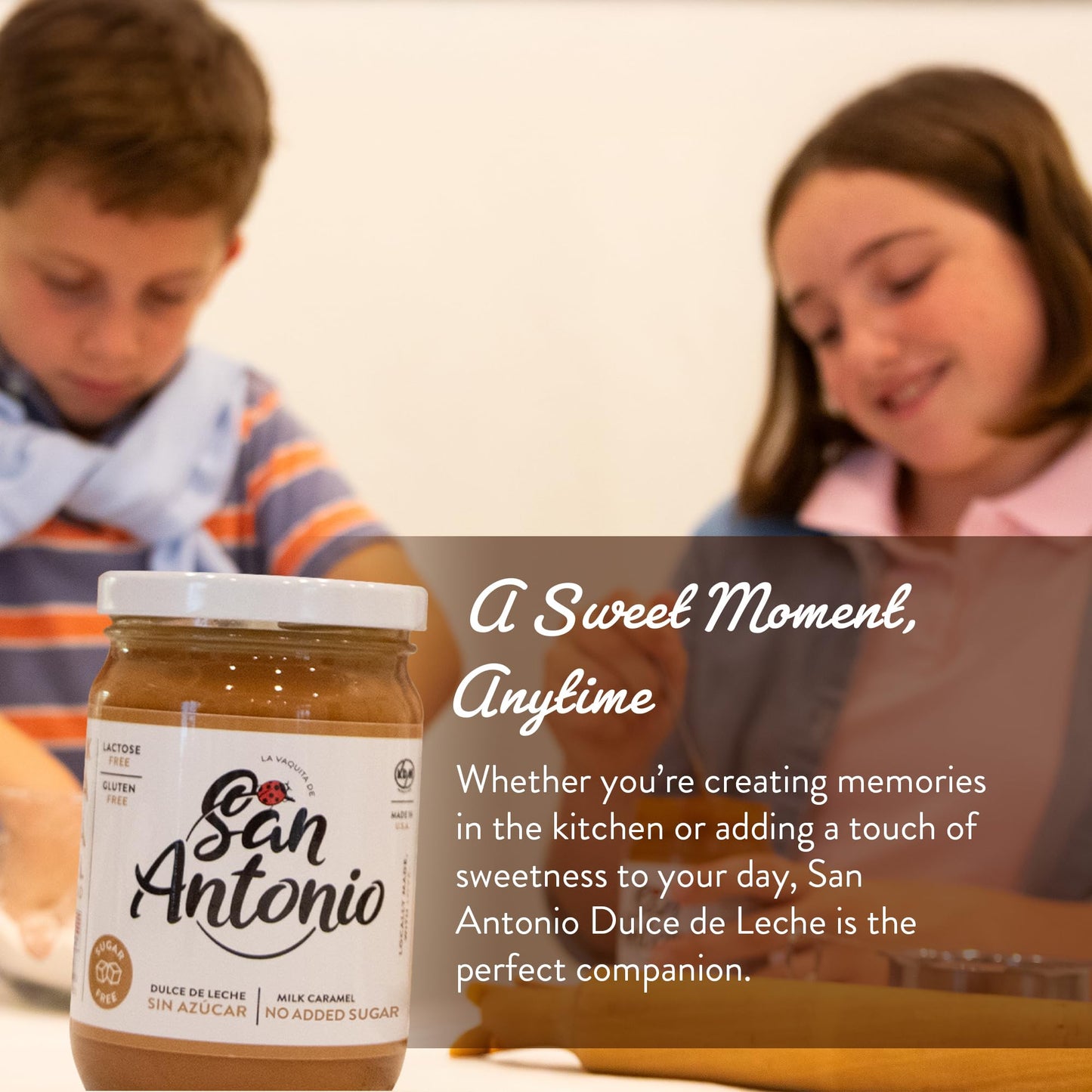 San Antonio No Added Sugar Dulce De Leche Classic Milk Caramel Spread - Gluten & Lactose Free Dessert Filling & Toppings, Ideal For Ice Cream, Cake, Coffee, Pancakes, Fruit Dip - 15 Oz, Pack Of 12