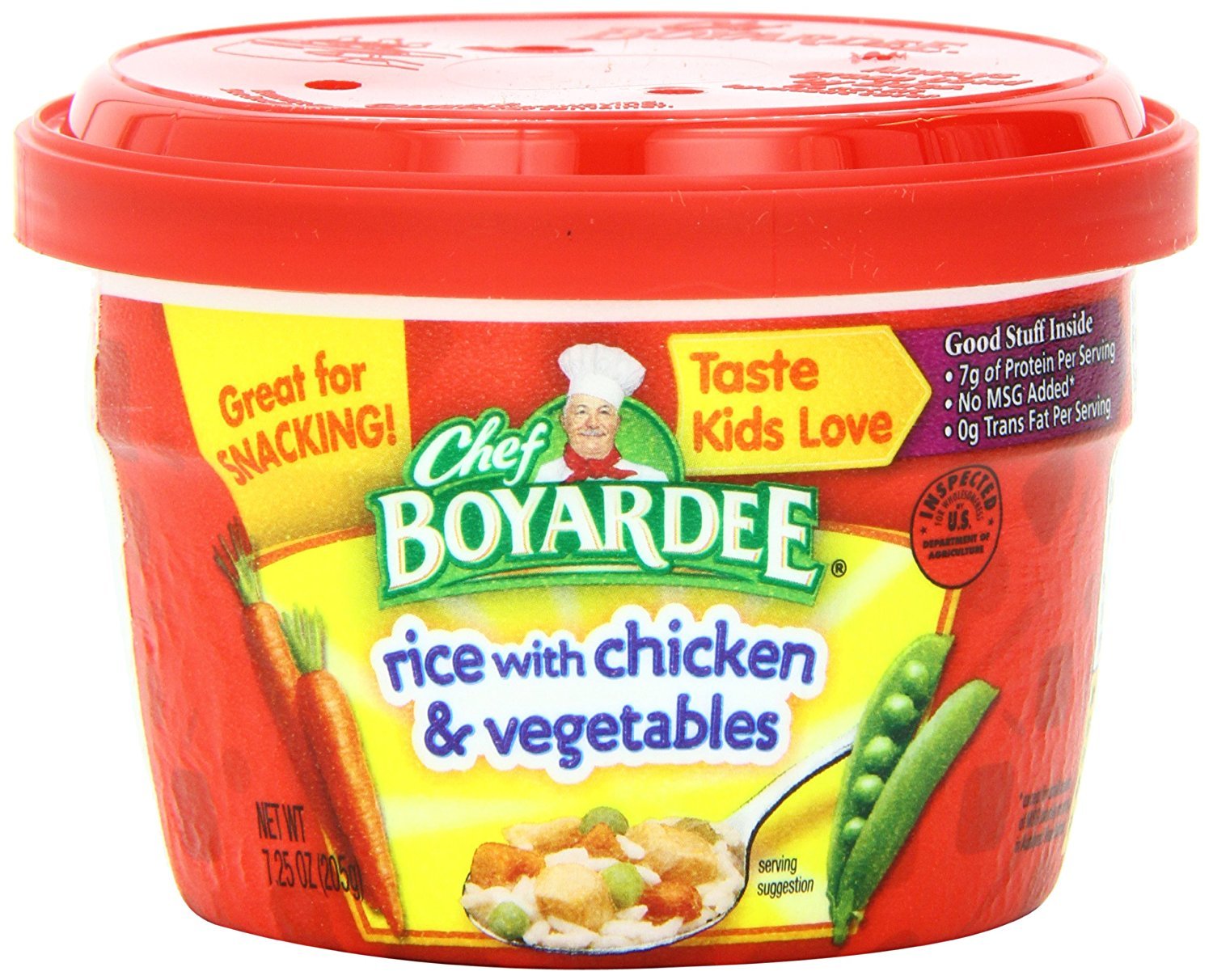 Chef Boyardee Rice with Chicken and Vegetables, Microwave Food, 7.5 OZ ...