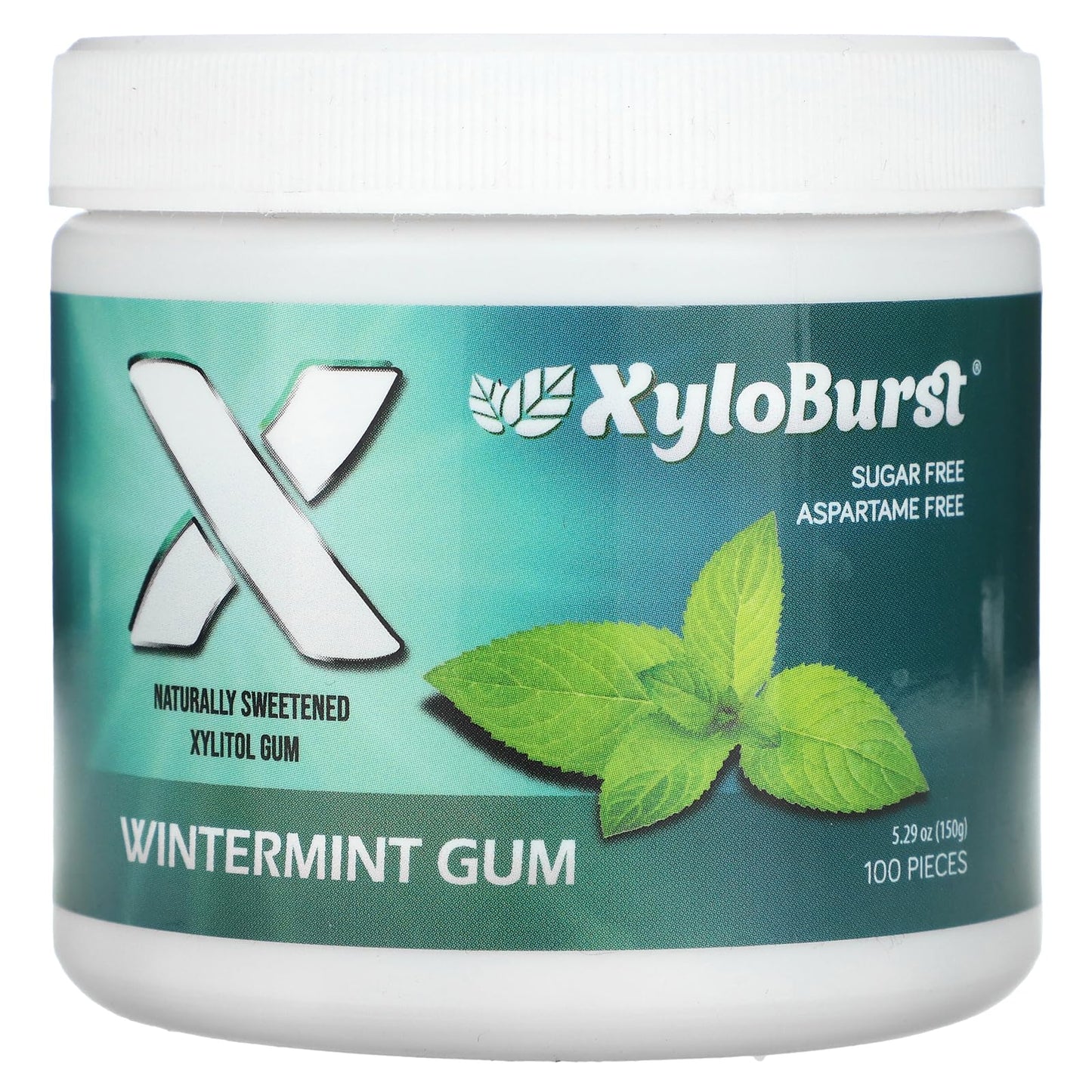 Xyloburst Gum | Xylitol Chewing Gum | Sugar Free, Gluten Free, Keto Friendly | Aspartame Free Gum For Oral Health | Wintergreen