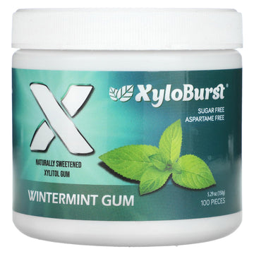 Xyloburst Gum | Xylitol Chewing Gum | Sugar Free, Gluten Free, Keto Friendly | Aspartame Free Gum For Oral Health | Wintergreen