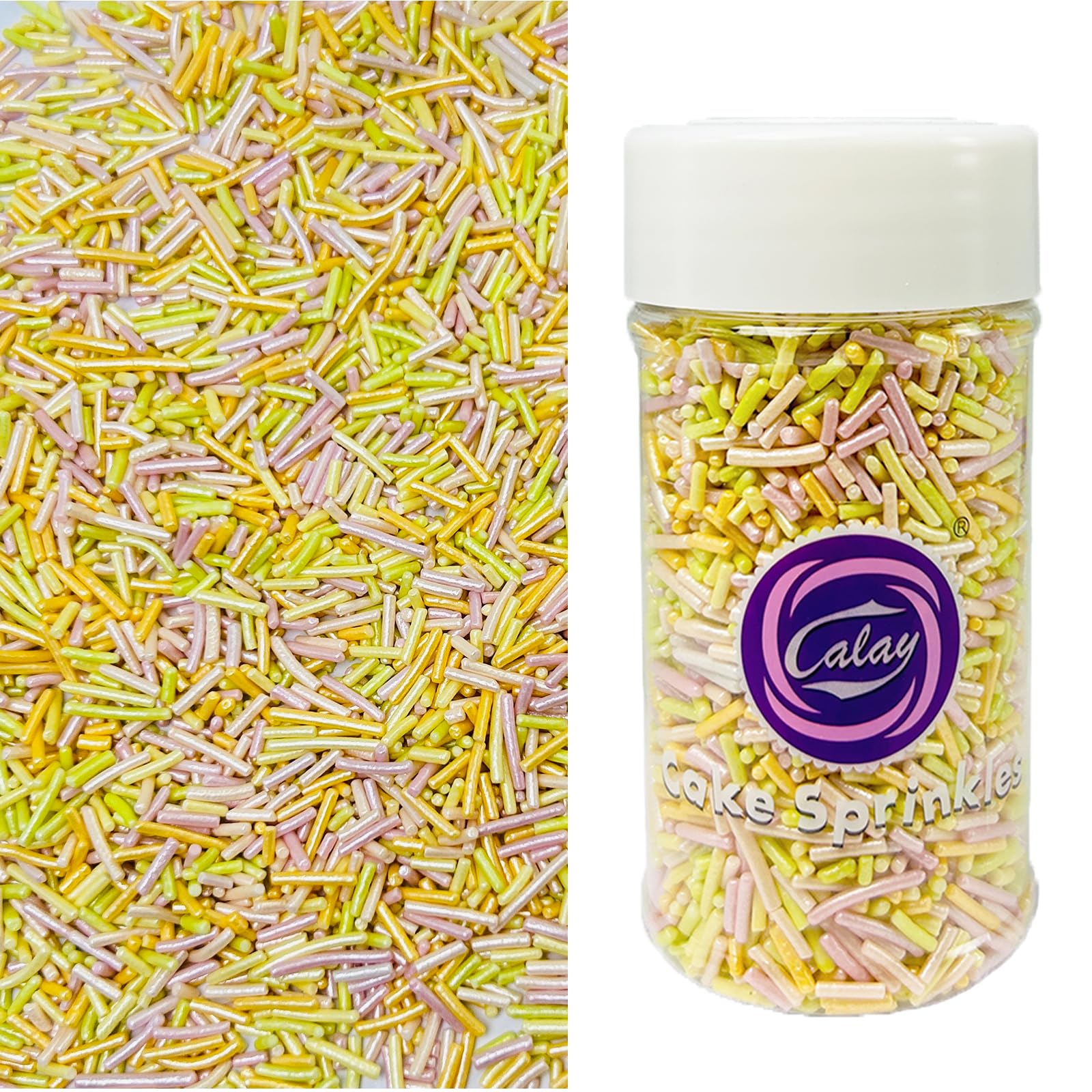 Cupcake Decorations Rainbow Sprinkles Edible Sprinkle Mix Ice Cream Toppings for Cake Decorating, Baking, Cupcakes, Cookies