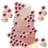 Rsstarxi 20 Pack Pink Daisy Artificial Flower Cake Topper Silk Chrysanthemum Compatible With Flower Cake Pick For Diy Baby Shower Wedding Bithdaty Party Cake Decorations Supplies