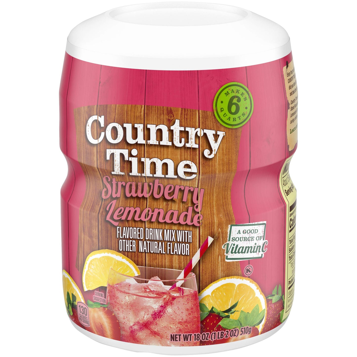 Country Time Strawberry Lemonade Drink Mix, 18 Ounce (Pack Of 6)