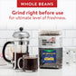 San Francisco Bay Whole Bean Coffee - DECAF Bay Bridge Blend, Medium Roast, 2lb Bag, Swiss Water Processed