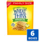 Wheat Thins Reduced Fat Whole Grain Wheat Crackers, Family Size, 6 - 12.5 Oz Boxes