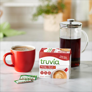 Truvia Calorie-Free Sweetener From The Monk Fruit Packets, 60 Count Monkfruit Box (Pack Of 1)