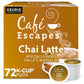 Café Escapes Chai Latte K-Cup Pods, 72 Count - Single-Serve Coffee, Model 5000054364