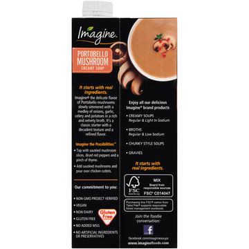 Imagine Portobello Mushroom Creamy Soup 32 Fl. Oz (Pack Of 6)