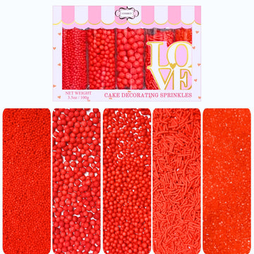 Confect Red Sprinkles | Sprinkles for Cakes & Cupcakes Decoration | Birthday Sprinkles | Assorted Pack of 5 Halloween Graveyard 