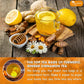 Premium Turmeric, Ginger, Cinnamon & Chamomile Flowers Tea | Improve Digestion, Support Brain, Weight, Skin and Sleep, Eco-Conscious Tea Bags