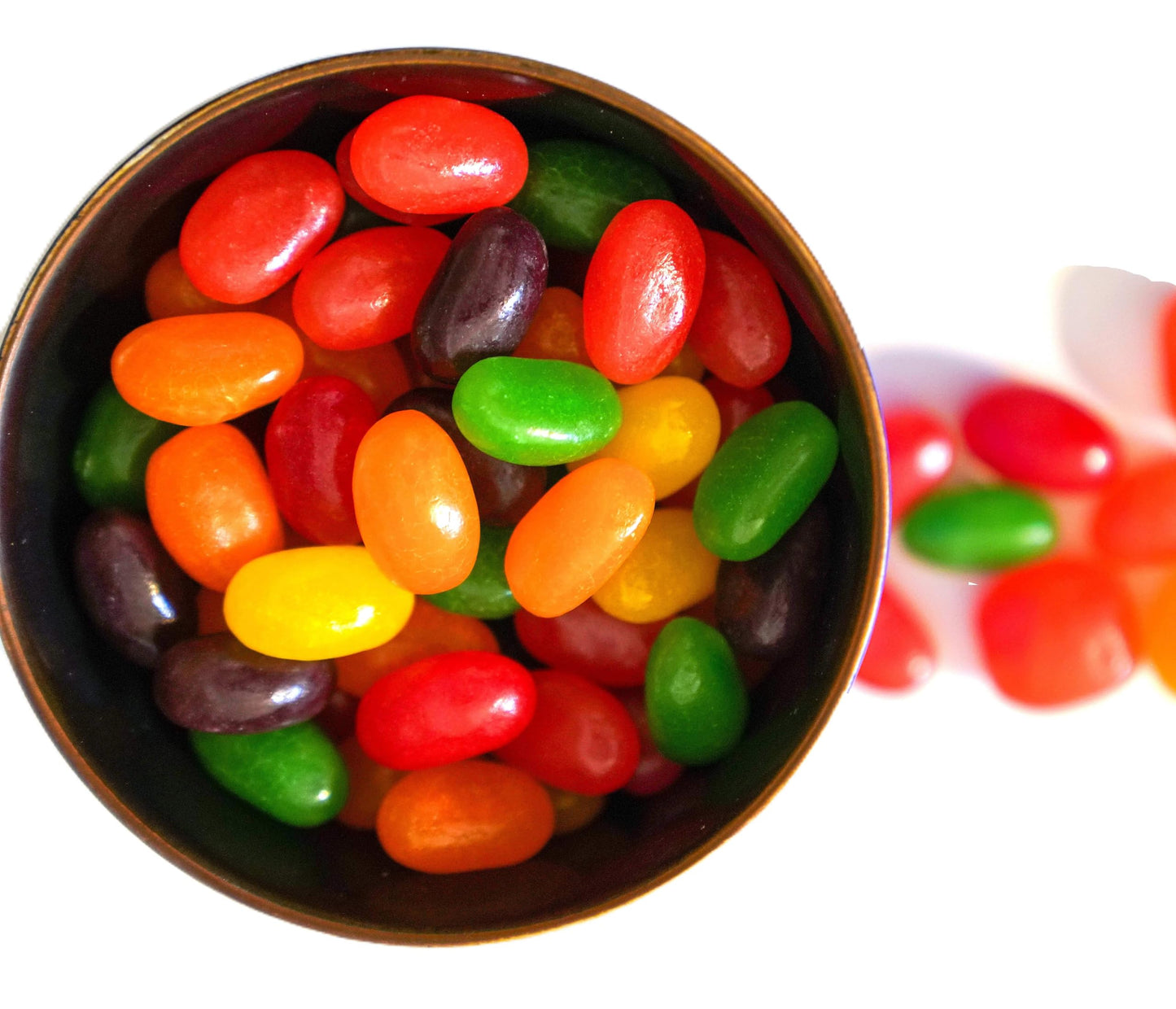 Jumbo Extra Large Fresh Chewy Fruit Flavored Jelly Beans - 1.5 Lbs Fresh Bulk Assortment Of Cherry Lemon Lime Grape Orange Straw