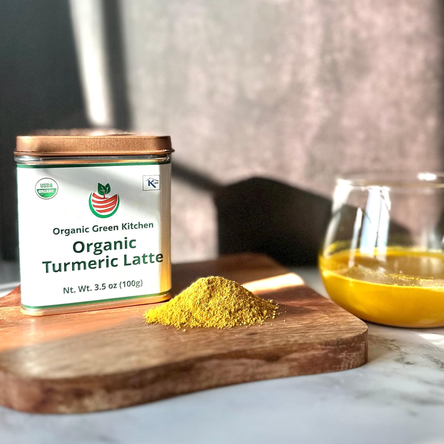 Organic Turmeric Latte Powder, 3.5 Oz : Golden Milk Powder With No Added Sugar, Kosher Certified