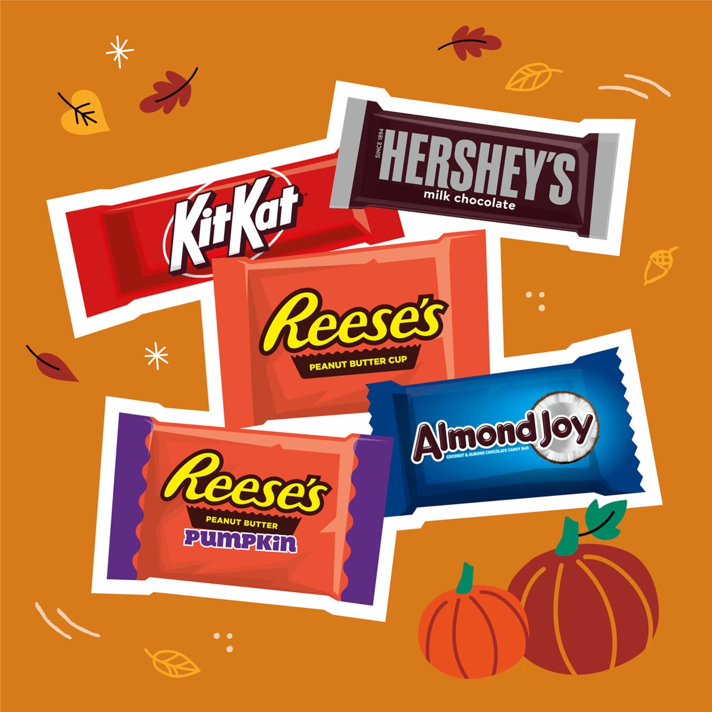 Hershey Assorted Chocolate Flavored Snack Size  Halloween Candy Bag  21.8 oz (40 Pieces)
