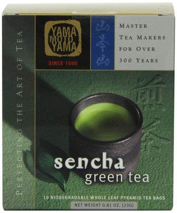 Yamamotoyama Sencha Pyramid Green Tea Bag, 10 Ct. Box