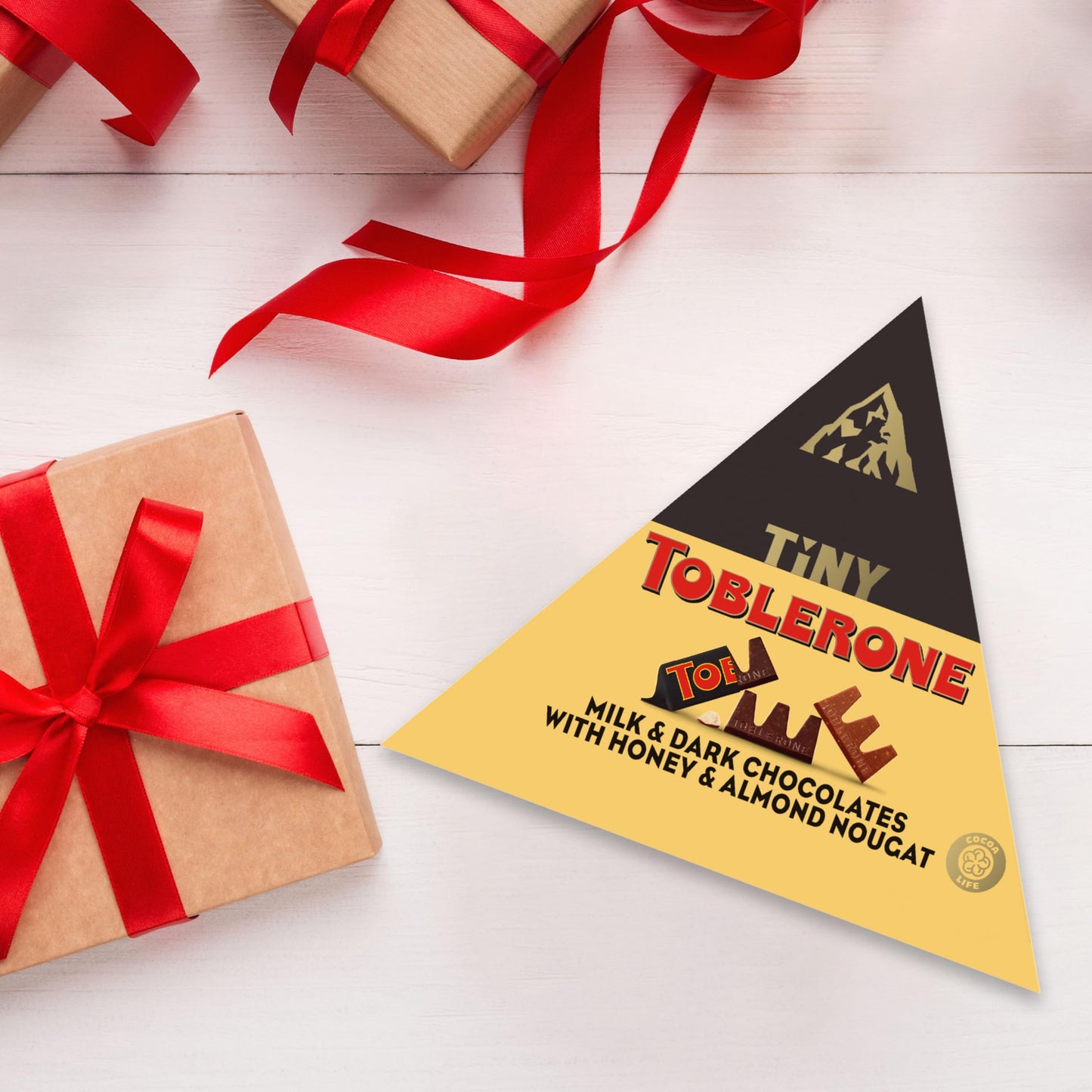 Toblerone Tiny Chocolate Gift Box Variety Pack, 25 Pieces (Milk & Dark Chocolate)