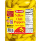 TAZAH Chili Peppers 22oz (624g) - Pickled Hot Yellow Cascabella Peppers
