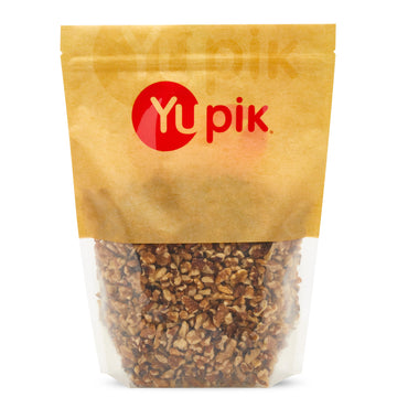 Yupik Raw California Walnuts  Medium Pieces  2.2 lb  Kosher  Gluten-Free  Vegan  Chopped Nuts  Unsalted  Unroasted  Source of Omegas  Healthy Snacks  Nut Topping & Inclusion  For Baking & Cooking