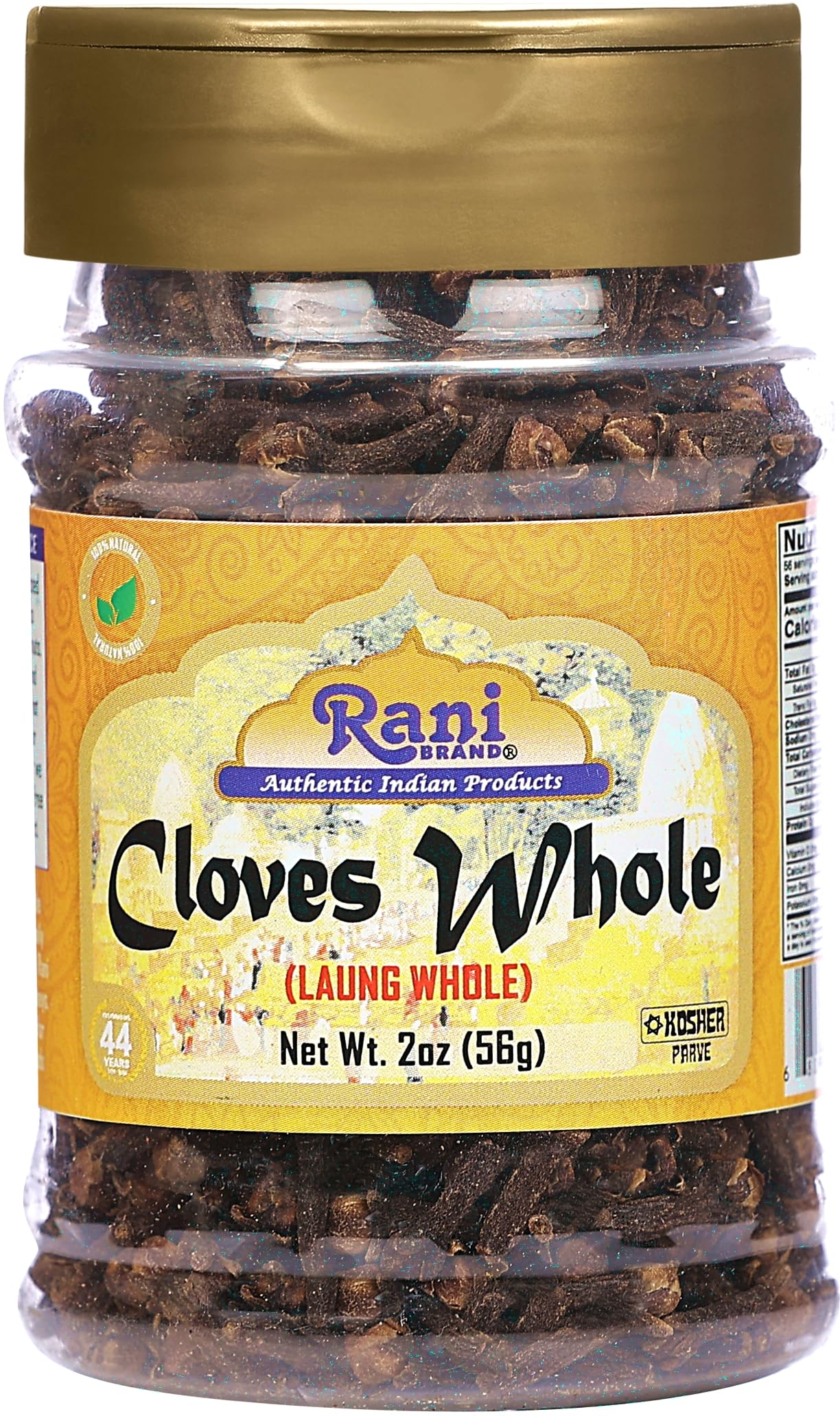 Rani Cloves Whole (Laung) 2Oz (56G) Great For Food, Tea, Pomander Balls And Potpourri, Hand Selected, Spice, Pet Jar ~ All Natur