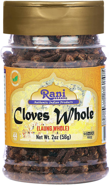 Rani Cloves Whole (Laung) 2Oz (56G) Great For Food, Tea, Pomander Balls And Potpourri, Hand Selected, Spice, Pet Jar ~ All Natur