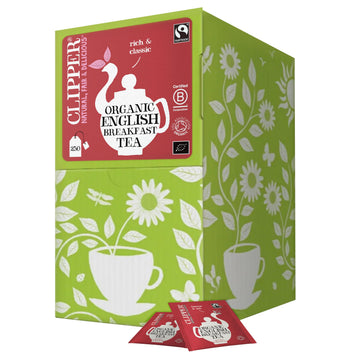 Clipper Tea, English Breakfast Assam Blend, Fairtrade, Organic, Plant-Based, Caffeinated British Tea, 250 Tea Bags