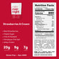 Oats Overnight Breakfast Shake - Strawberries & Cream - 20g Protein, Gluten Free - 2.7 oz per meal (8 Pack + BlenderBottle)