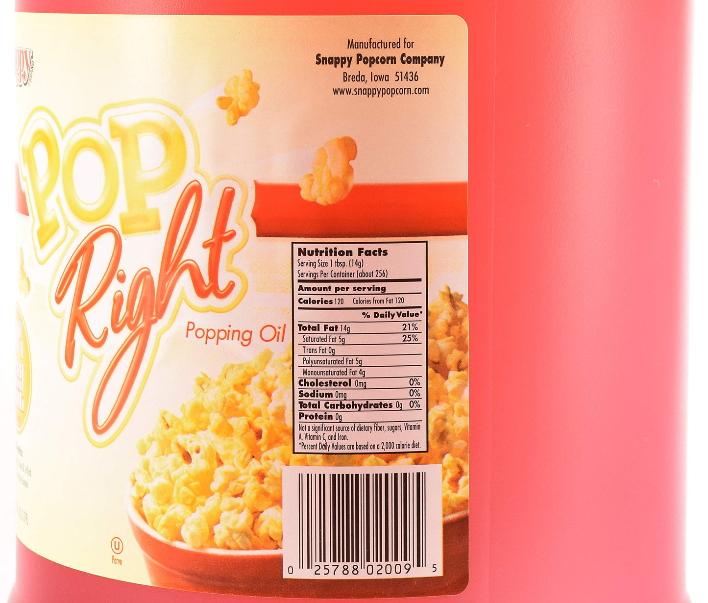 SNAPPY Popcorn Oil, 1 Gallon, 9 Pound (Pack of 1)