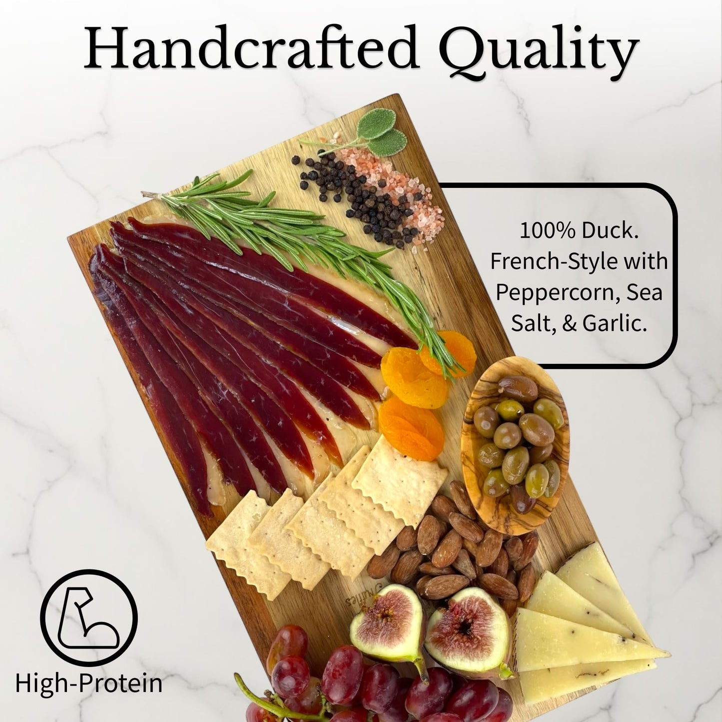 ANGELS SALUMI Pre-Sliced Dry-Cured Duck Breast Prosciutto - 2 oz Gourmet Charcuterie, Humanely Raised, Vegetarian-Fed