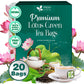 FRESHDRINKUS Lotus Green Tea - 100% Natural, 20 Tea Bags, Exquisite Flavor, Vegan, No Sugar, No Gluten