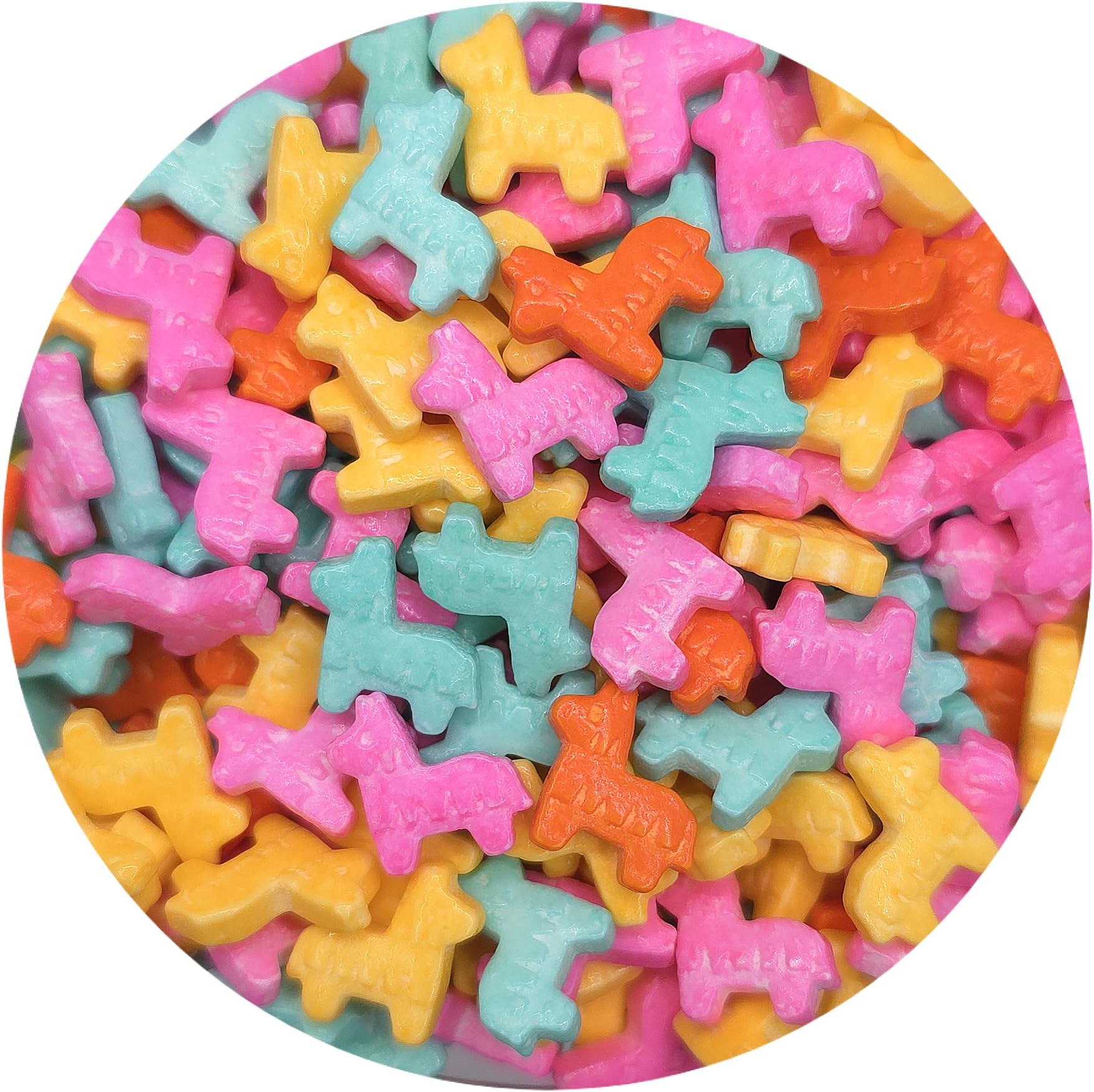 NCS Orange, Yellow, Blue, and Pink Pinata Edible Candy Sprinkles, 8 ounces - Great for Cupcakes, Cookies, Cakes, Cakes Pops, Don
