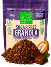MyCerealMix Sugar Free Double Chocolate Chip Granola - Vegan, Gluten Free Cereal - Monk Fruit & Allulose Sweetened - Diabetic Fr