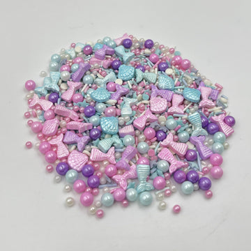 Sentovac Edible Mermaid Pearl Shell Sprinkles | Edible Cake Cupcake Sprinkles 1 Bottle 3.53Oz/ 100G | Cookie And Ice Cream Toppe
