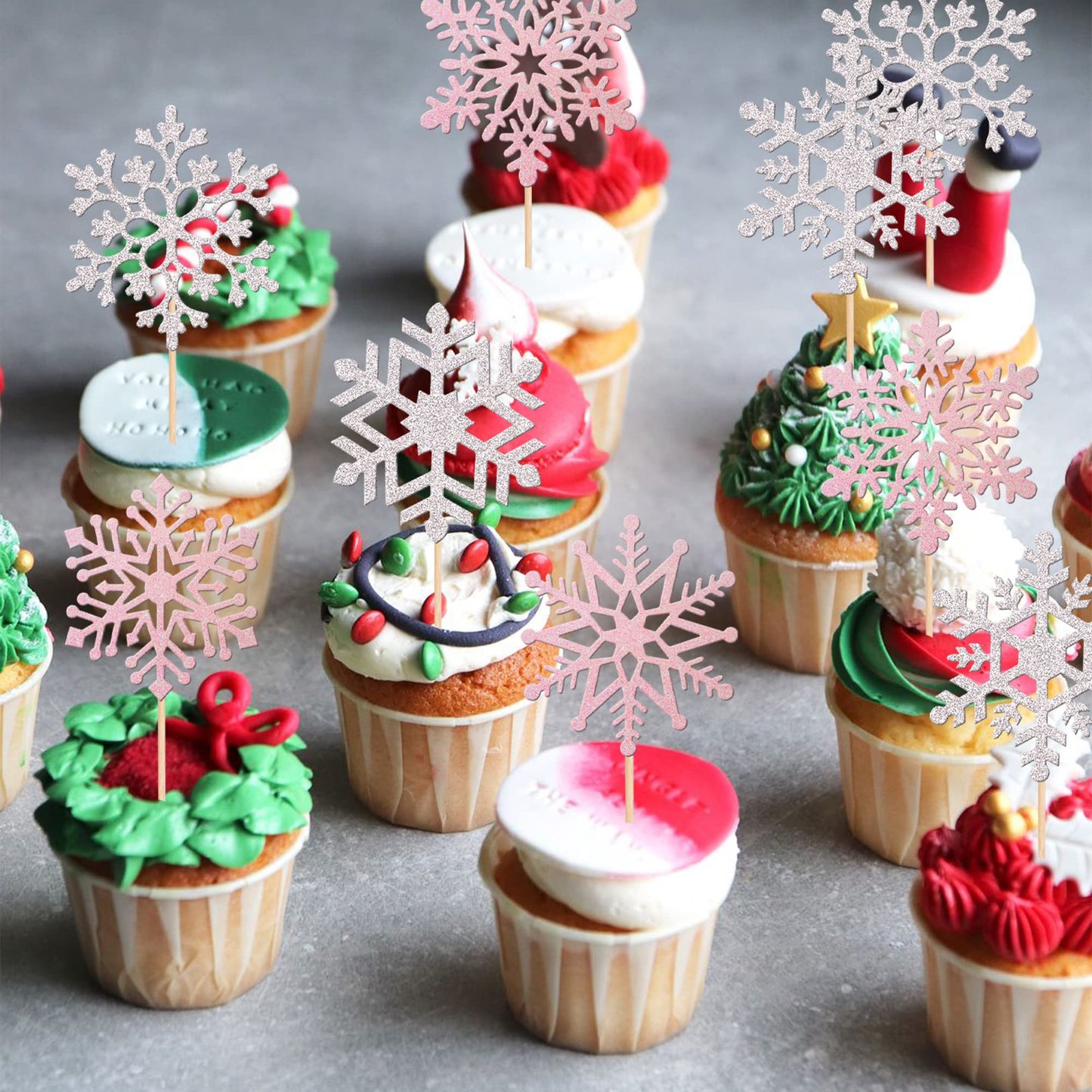 36 Pcs Snowflake Cupcake Toppers Glitter Winter Frozen Theme Cupcake Picks Little Snowflake Cake Decorations For Winter Wonderla